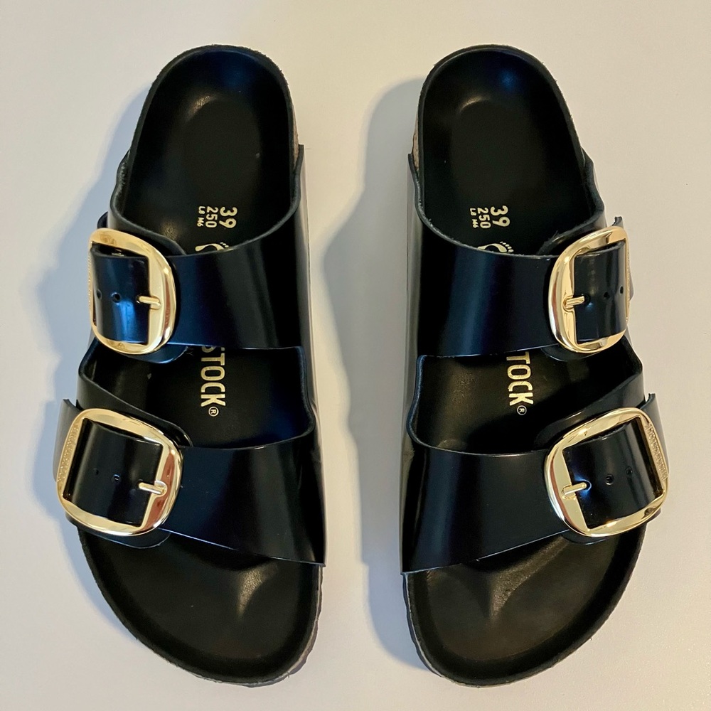 Birkenstock Arizona Big Buckle Sandals in Dressy Black - Picture 2 of 7